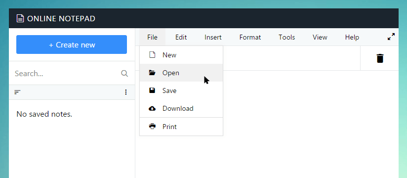 Open text file in Infovi